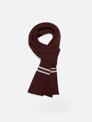 Maroon Melange Knitted Muffler - FAMM23-016