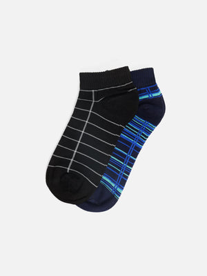 Pack Of 2 Multi Ankle Socks - FAMSO23-009