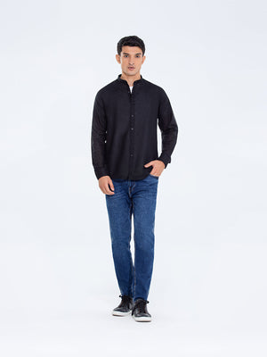 Regular Fit Band Collar Shirt - FMTS24-32121