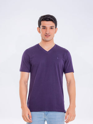 Regular Fit V-Neck Basic Tee - FMTBT24-015