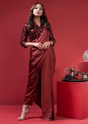 Jooray Kapray - PANT SARI MAROON