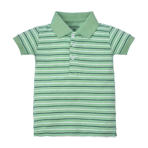 Green Striped Polo