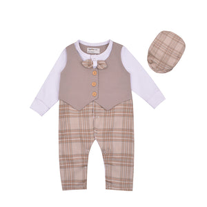 Boys Tartan Bloomer  Set