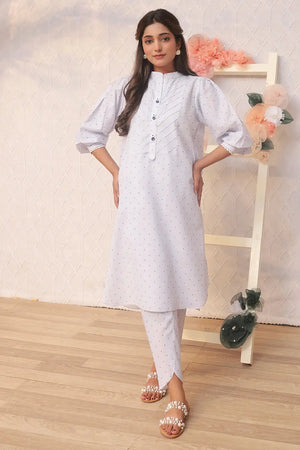 2PC Printed Stitched Cambric Suit KST-24005