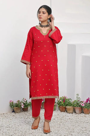 2PC Stitched Embroidered Lawn Shirt and Trouser KST-2521