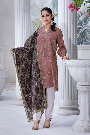 2PC Unstitched Printed Lawn Shirt and Dupatta KSD-2653