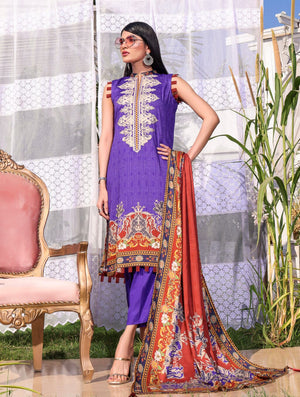 3 Piece Unstitched Suit KTE-1564