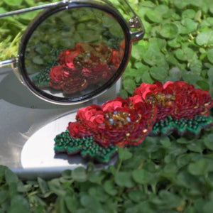 Red Rose Earrings