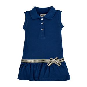 Ribbon Pique Polo Dress