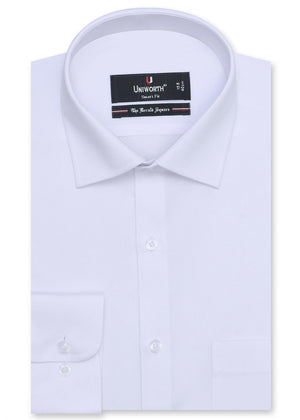 Plain White Tailored Smart Fit Shirt  FS1316-17SF