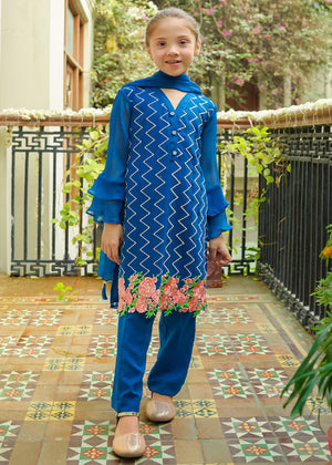 Chiffon Embroidered 3 Pc Suit  OFW-EM-22