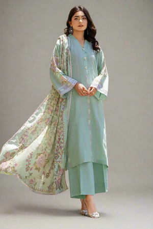 3PC Embroidered Unstitched Cambric Suit KSDE-2821