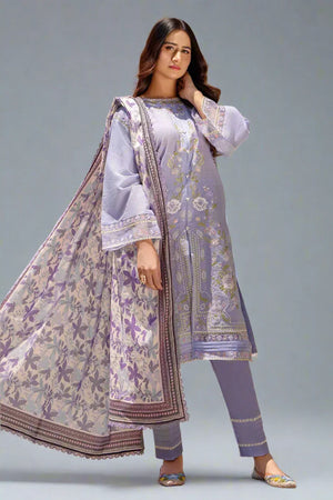 3PC Embroidered Unstitched Cambric Suit KSDE-2825