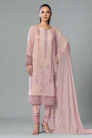 3PC Embroidered Unstitched Cambric Suit KSDE-2834