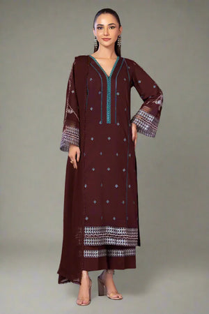 3PC Embroidered Unstitched Cambric Suit KSDE-2835