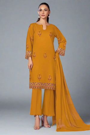 3PC Embroidered Unstitched Cambric Suit KSDE-2836