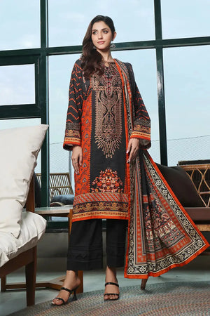 3PC Embroidered Unstitched Lawn Suit KL-2428