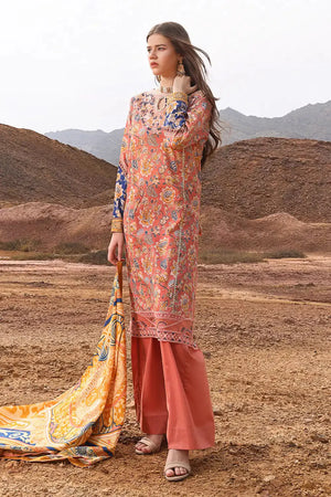 3PC Embroidered Unstitched Lawn Suit KL-2430