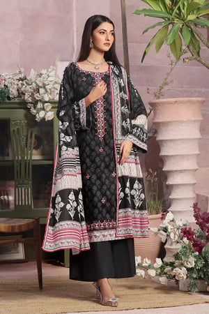 3PC Embroidered Unstitched Lawn Suit KL-2809