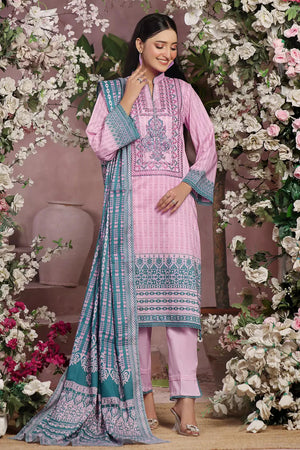 3PC Embroidered Unstitched Lawn Suit KL-2811