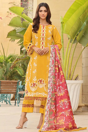 3PC Embroidered Unstitched Lawn Suit KSE-2450