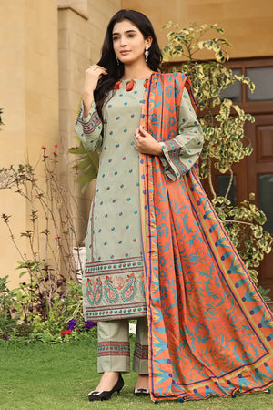 3PC Embroidered Unstitched Lawn Suit KSE-2451