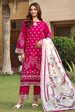 3PC Embroidered Unstitched Lawn Suit KSE-2454