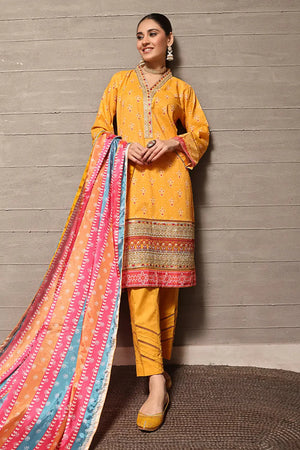 3PC Embroidered Unstitched Lawn Suit KSE-2465