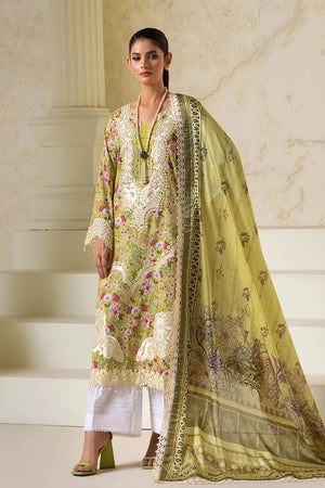 3PC Embroidered Unstitched Lawn Suit KSE-2724