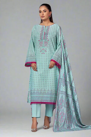 3PC Printed Unstitched Cambric Suit KCC-2849