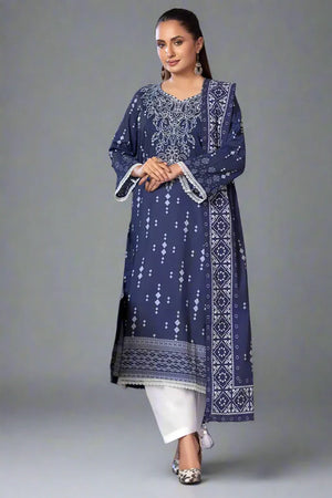 3PC Printed Unstitched Cambric Suit KCC-2856