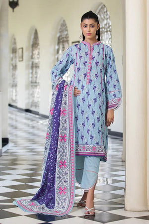 3PC Printed Unstitched Khaddar Suit KKH-2869