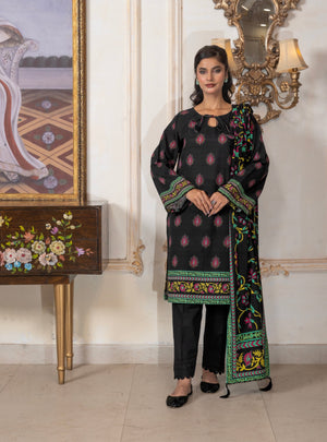 3PC Printed Unstitched Khaddar Suit KKH-2937