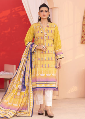 3PC Unstitched Khaddar Suit KKH-2335