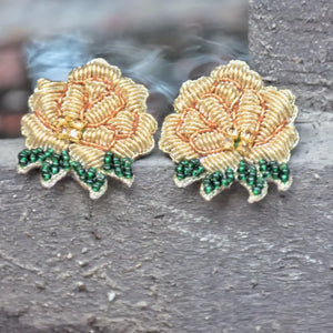 Golden Rose Earrings