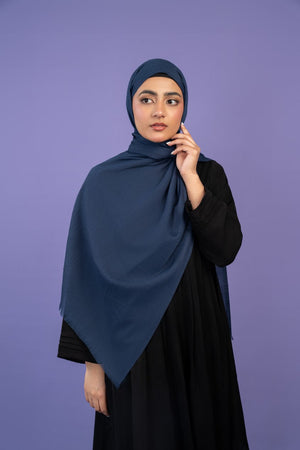 Navy blue- Turkish Lawn Hijab