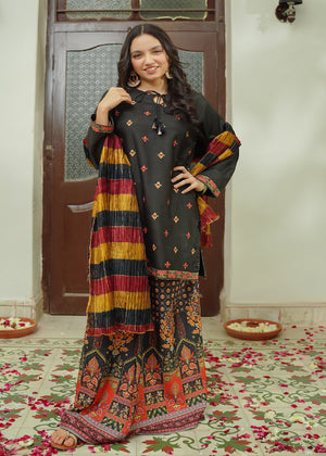 Cotton Silk Printed 3 Pc Suit OFW-PG-01