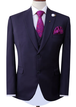 Plum 3 piece Suit Matching