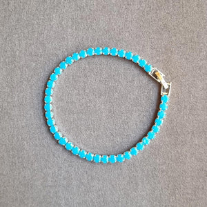 Blue tennis bracelet