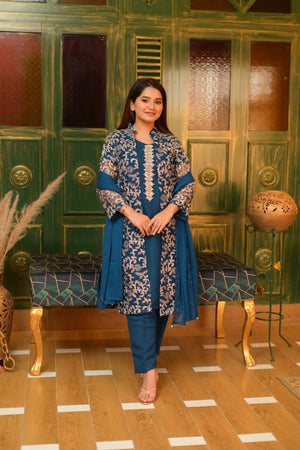 RANG MEHAL COAT ZINC BLUE