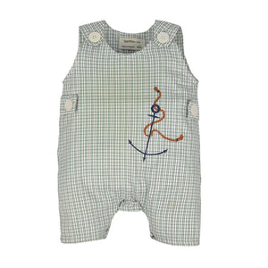 Windowpane Check Romper