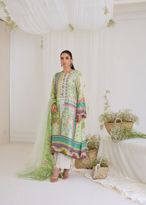 Marta Apple Green Shirt and Dupatta