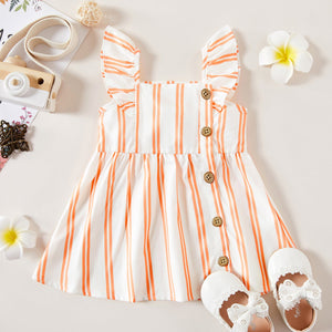 1pc Baby Girl Sleeveless Floral casual Dress