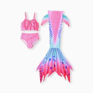 Toddler Girl 3pcs Mermaid Style Swimsuits Set