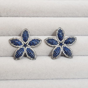 Pastels - Micro pave cubic zirconia flower Earrings - Luxury - 021