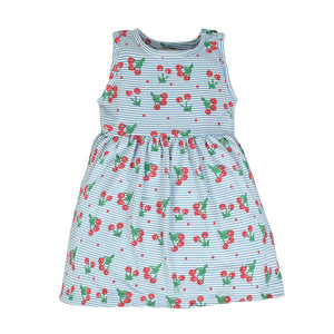 Cherry Print Jersey Dress