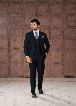 Navy Blue 3 Piece Suit