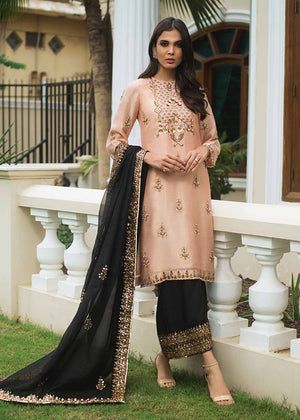 PINK AND BLACK AZHAR KAMEEZ