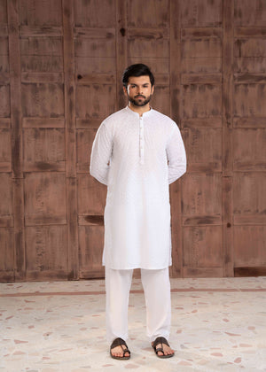 White Chikankari Kurta