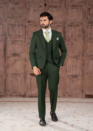 Bottle Green 3 Piece Suit